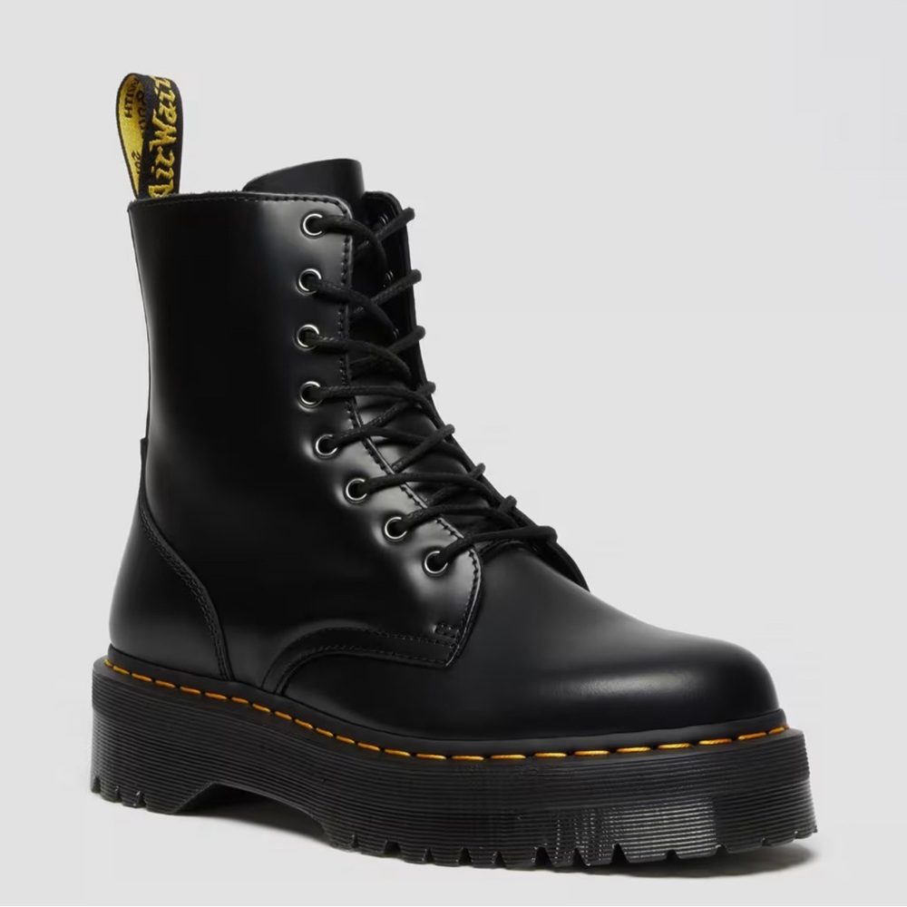 Dr. Martens Jadon Boot Smooth Leather Platforms + polish cream